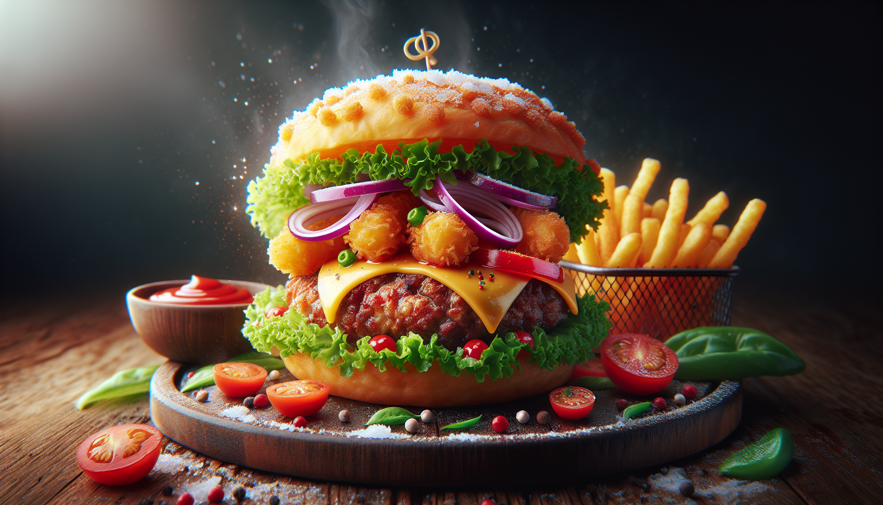 hamburger friggitrice ad aria